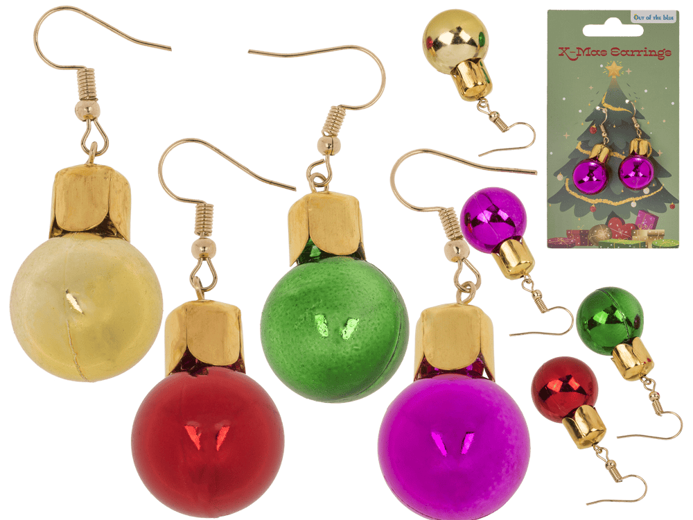 Earrings, X-Mas pendant,