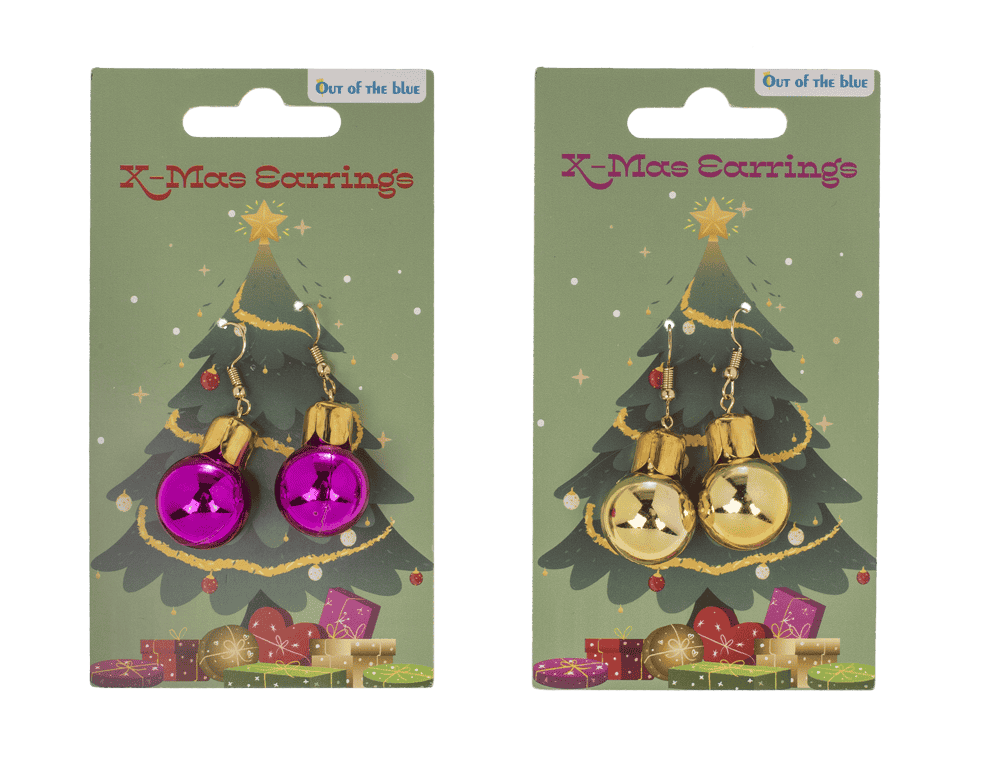Earrings, X-Mas pendant,
