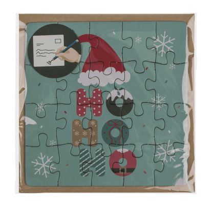 Square shape gift card, puzzle, X-Mas,