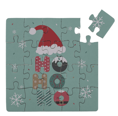 Square shape gift card, puzzle, X-Mas,