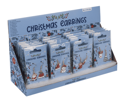 Earring, X-MAS, made of zinc alloy,