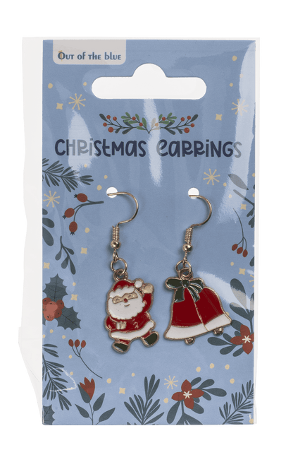 Earring, X-MAS, made of zinc alloy,