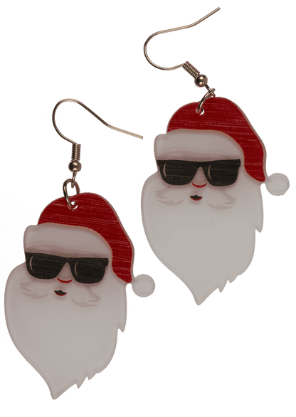 Earrings, Funny X-Mas, made of acrylic,