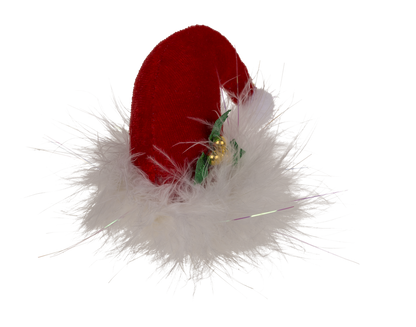 Plush hair clip, Santa's Hat,