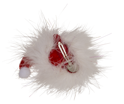 Plush hair clip, Santa's Hat,