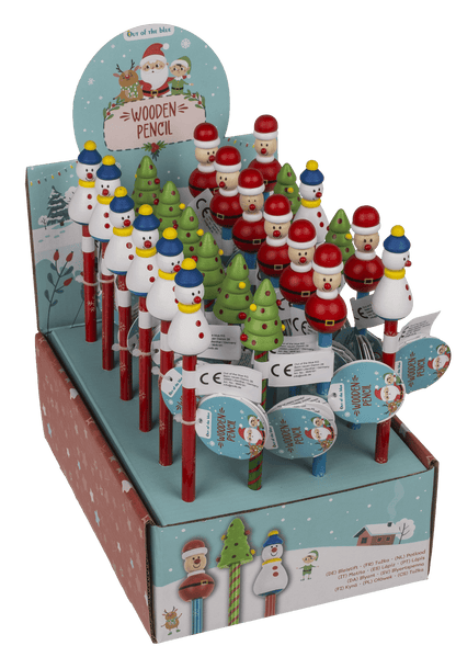 Wooden Pencil, Christmas, approx. 2,2 x 21 cm,