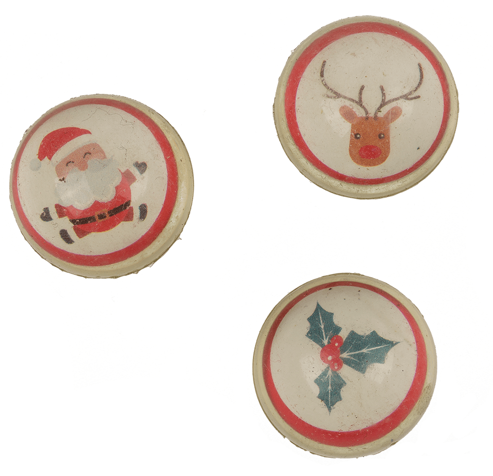 Plastic pen with bouncing ball, X-mas,