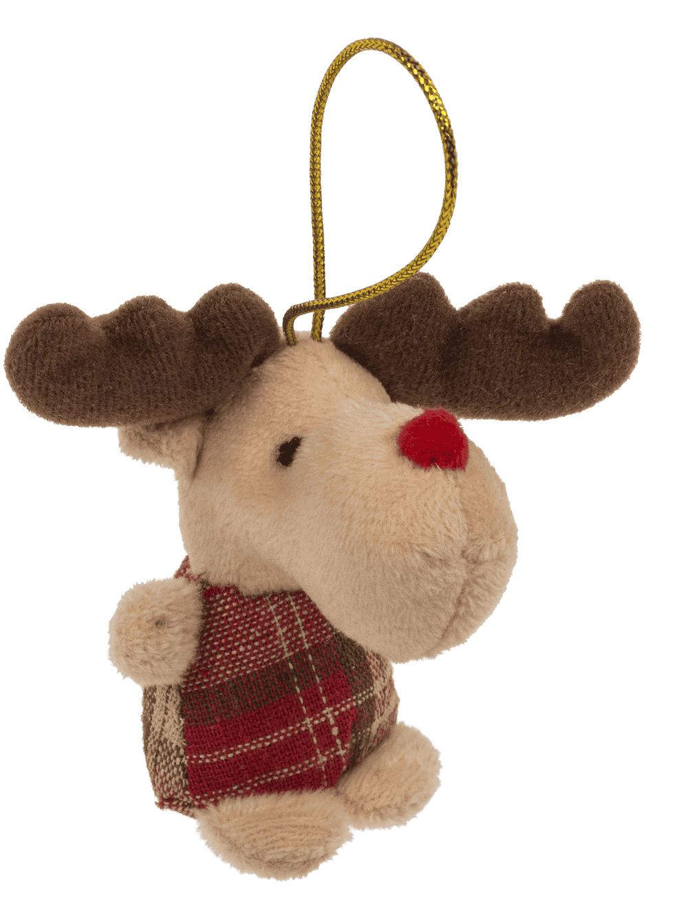 Xmas Plush with hanging string, 8 cm,