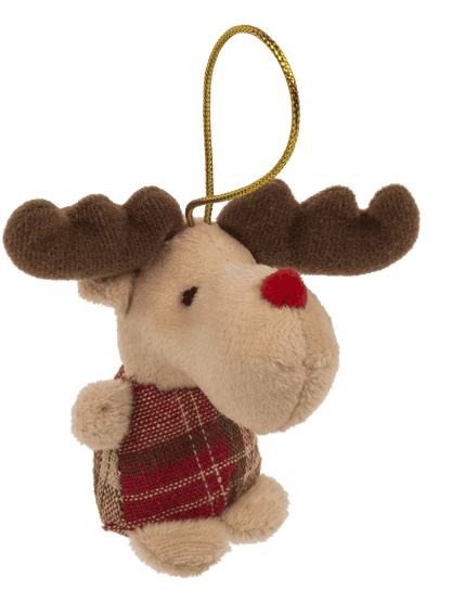 Xmas Plush with hanging string, 8 cm,