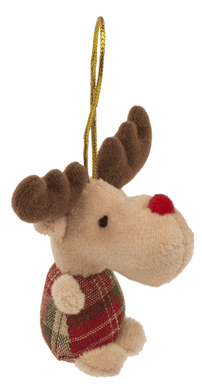 Xmas Plush with hanging string, 8 cm,