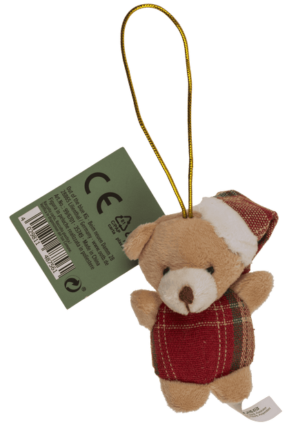 Xmas Plush with hanging string, 8 cm,