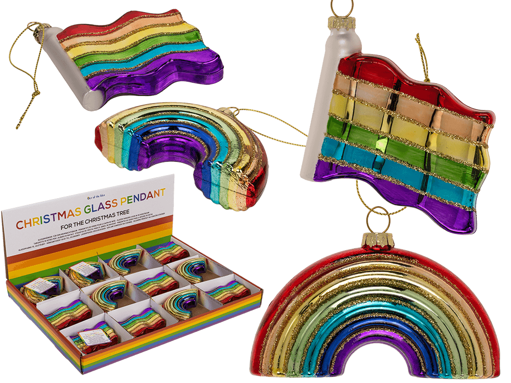 Glass pendant for the Christmas tree, Pride,