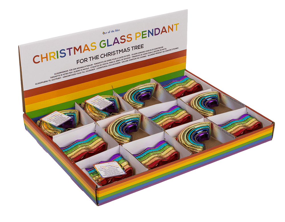 Glass pendant for the Christmas tree, Pride,