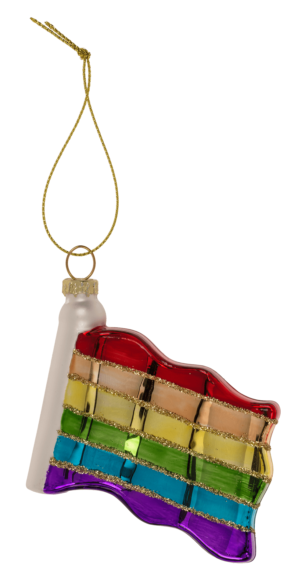 Glass pendant for the Christmas tree, Pride,