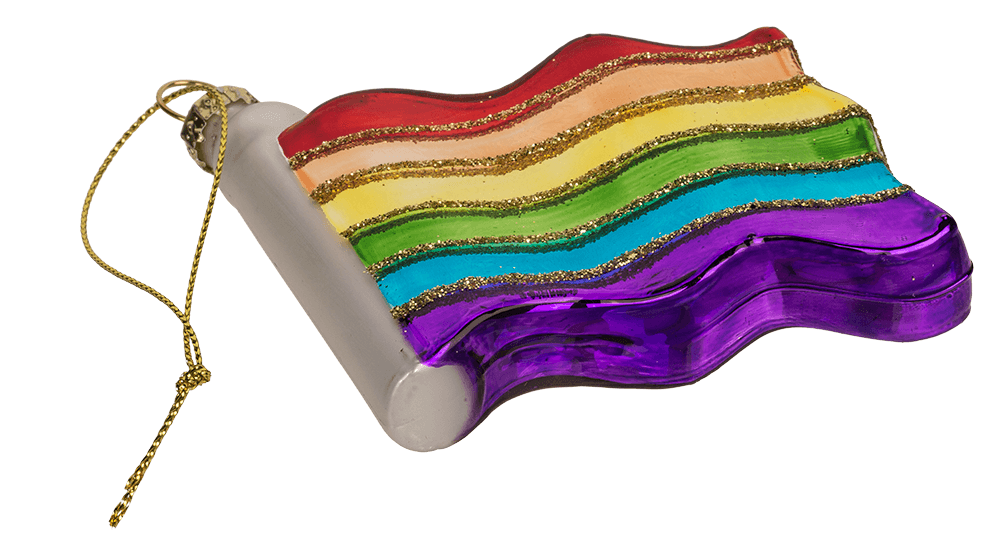 Glass pendant for the Christmas tree, Pride,