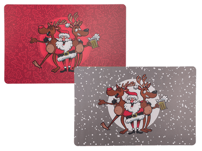 Polypropylen placemat, Crazy Santa,