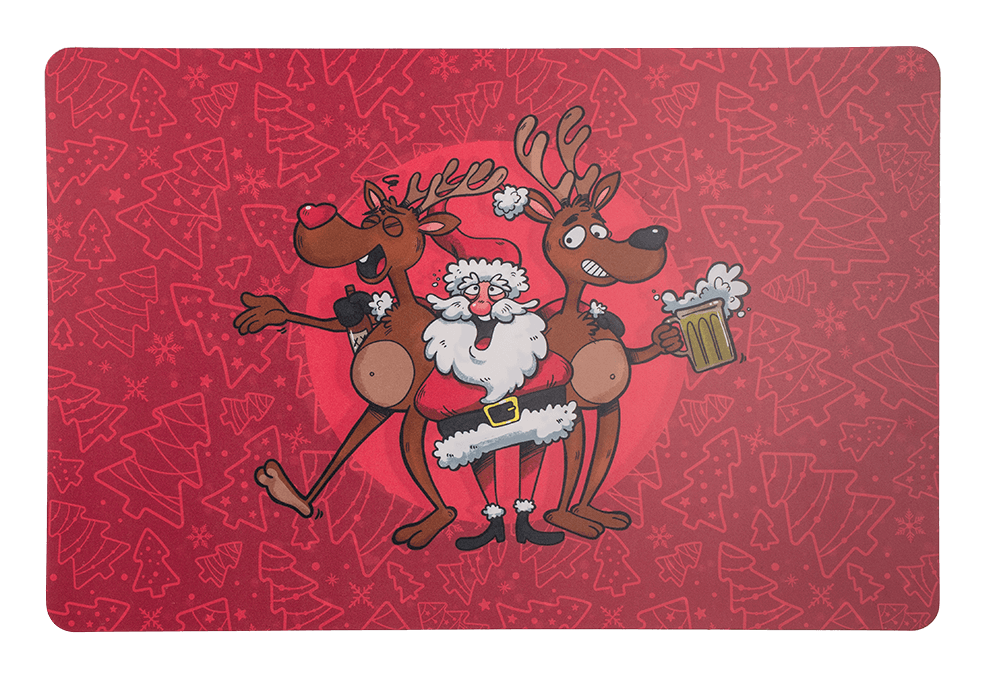 Polypropylen placemat, Crazy Santa,