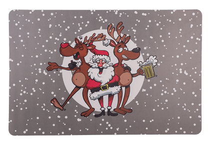 Polypropylen placemat, Crazy Santa,