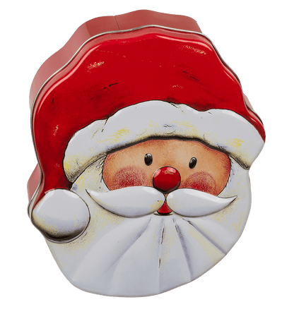 Metal biscuit tin, Santa Claus, 15 x 18 x 6,5 cm