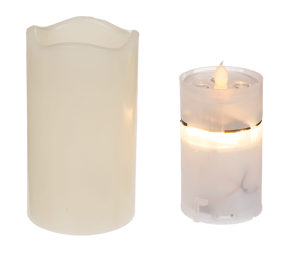 LED candle projector, Christmas, 8 x 15 cm,