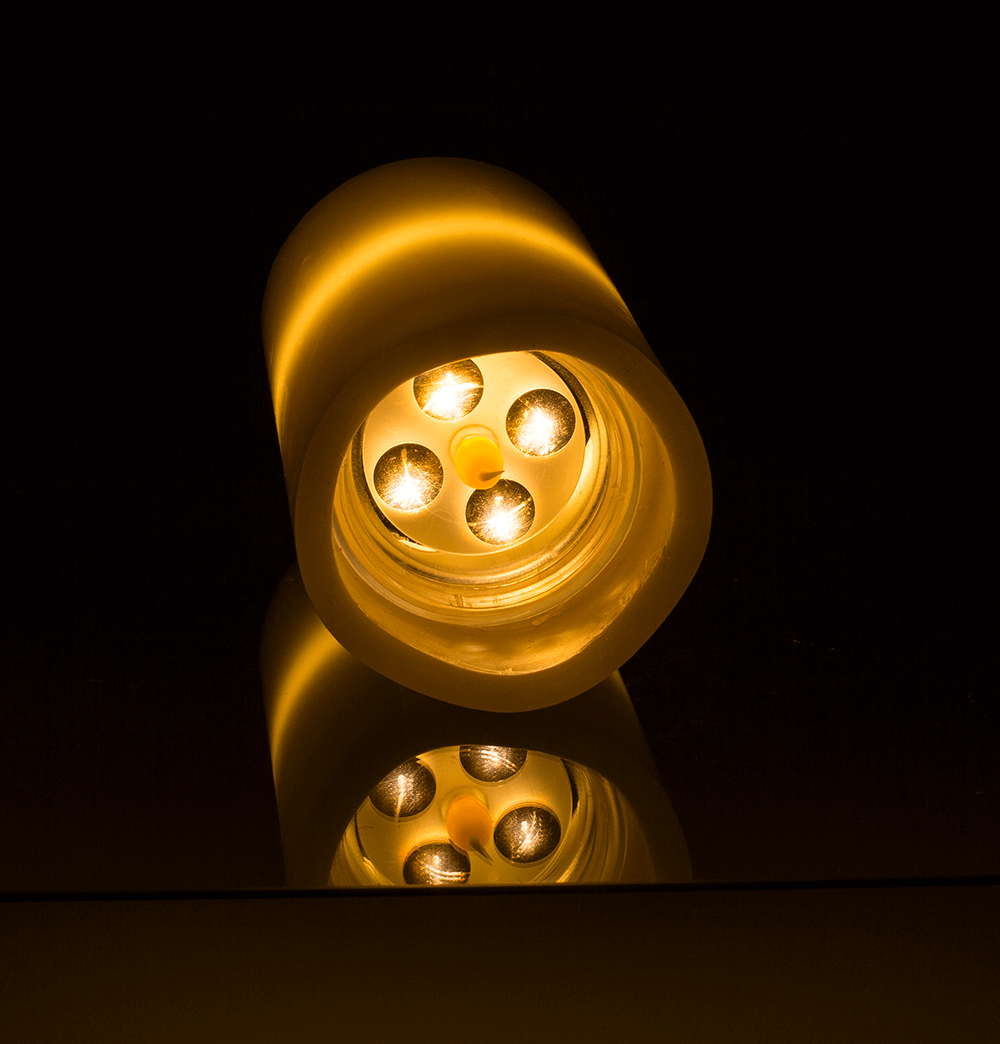 LED candle projector, Christmas, 8 x 15 cm,