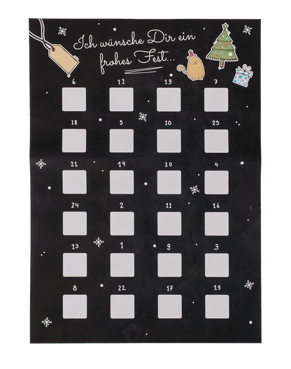 Scratch advent calendar, ca, 52 x 30 cm,