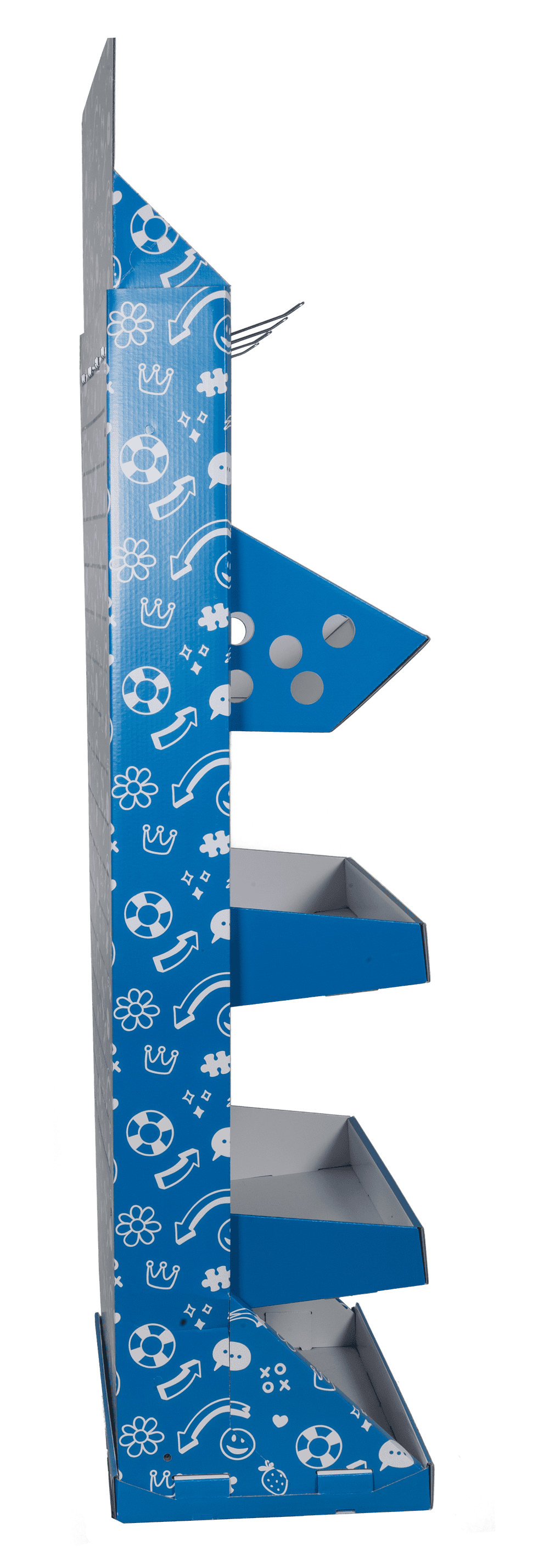 Floor display set, dims (mounted) 1800x600x400mm,