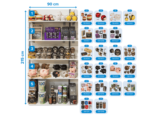 Planogram money box set,