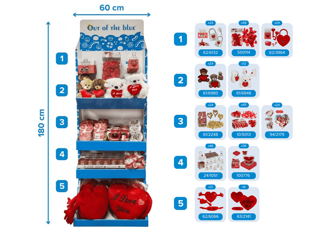 OOTB Floor display, VALENTIN,