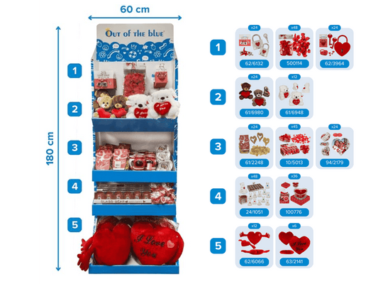 OOTB Floor display, VALENTIN,