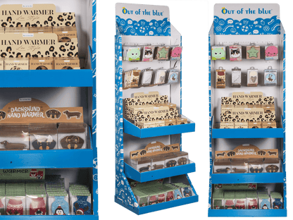 OOTB floor display, handwarmer,