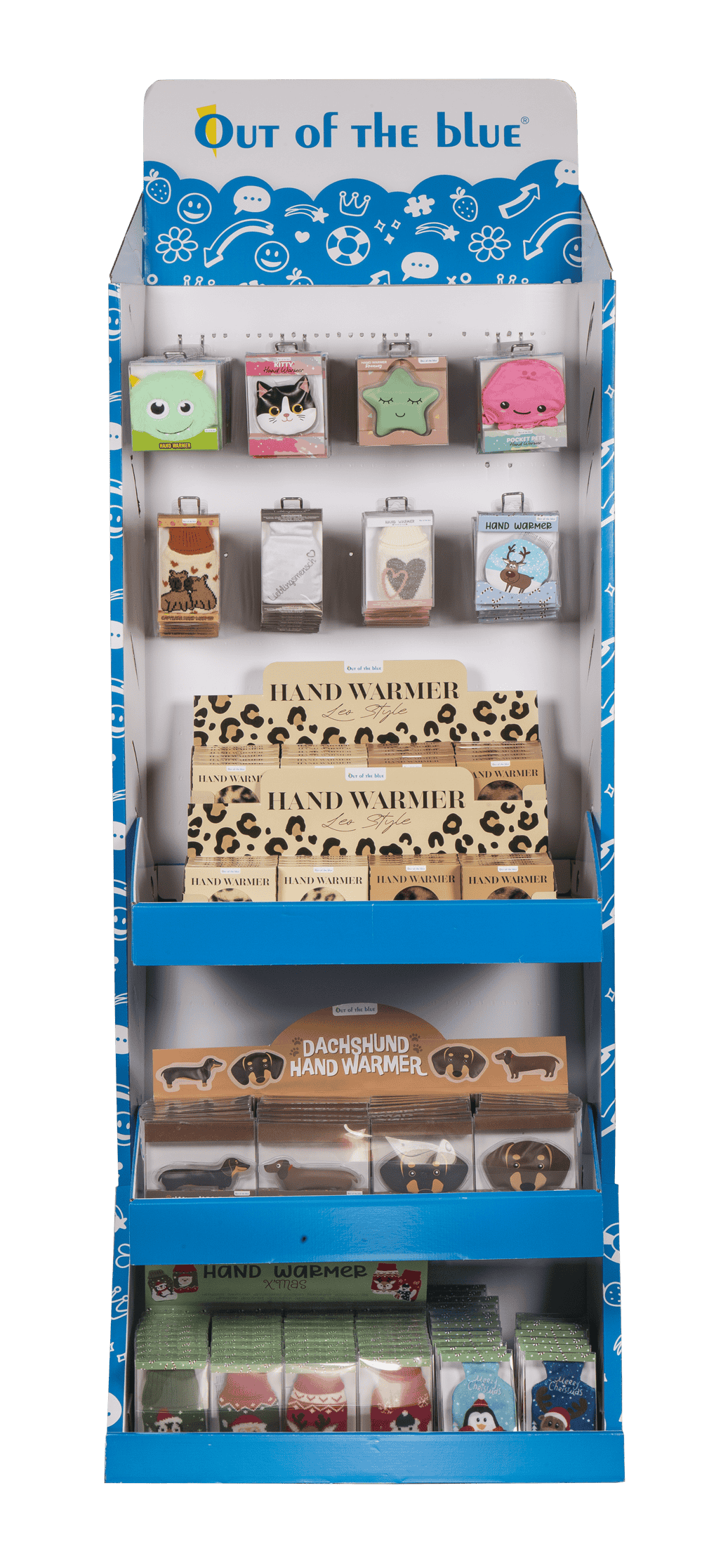 OOTB floor display, handwarmer,