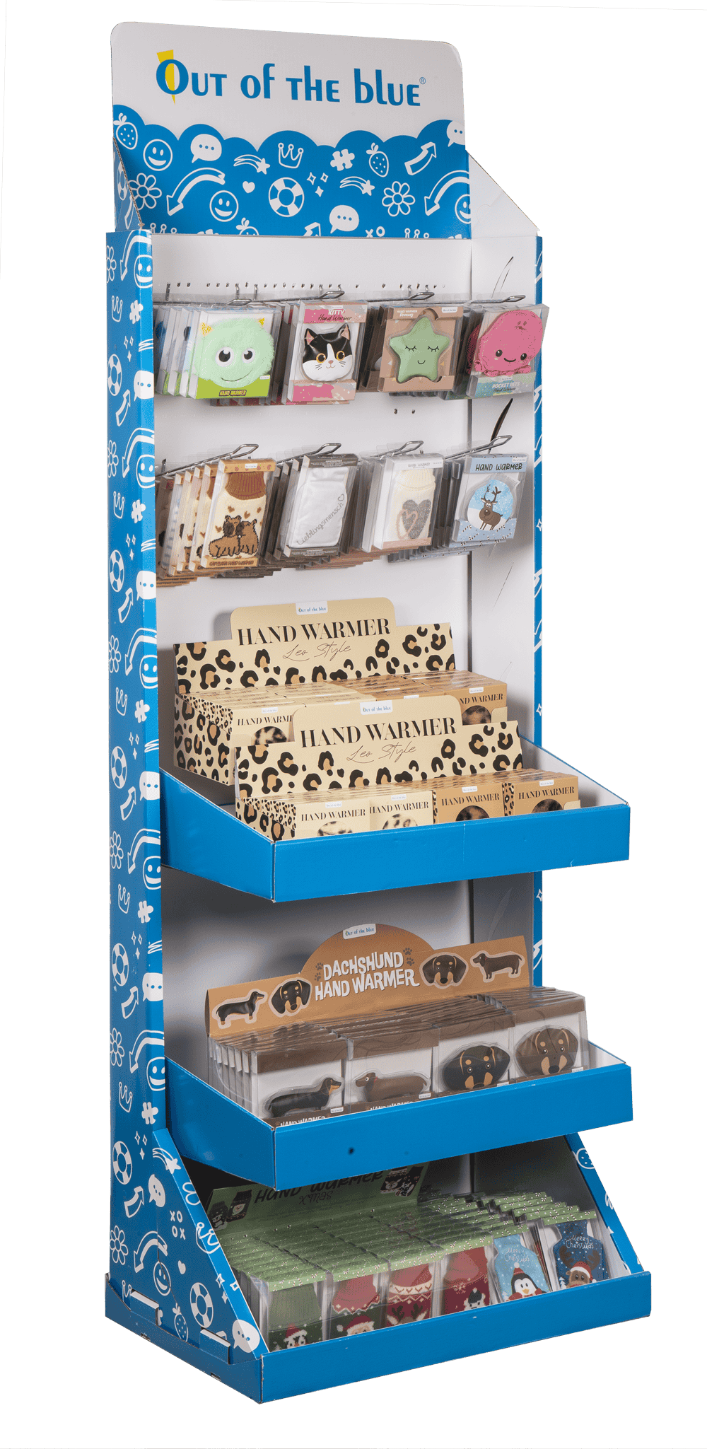 OOTB floor display, handwarmer,